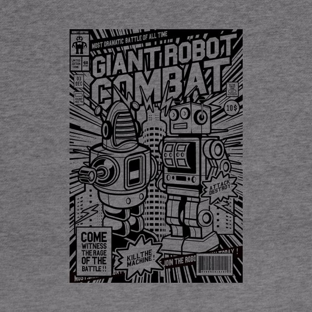 The giant robot duel by Superfunky